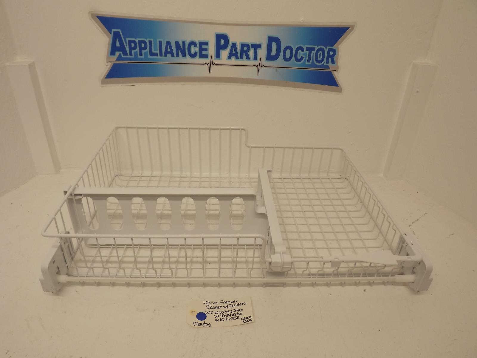 Maytag Refrigerator WPW10348246 W10241046 W10171558 Upper Freezer Basket OB Maytag Refrigerator WPW10348246 W10241046 W10171558 Upper Freezer Basket OB
